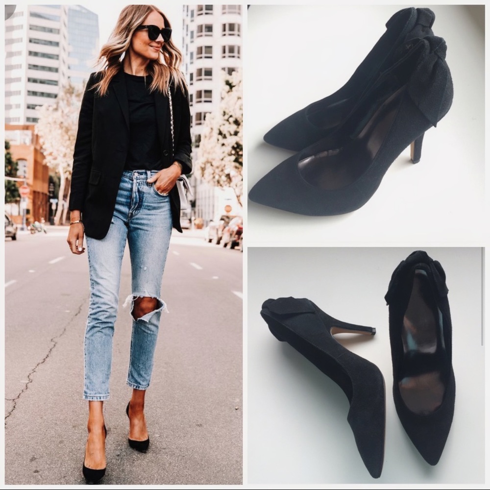 GAP Black suede pumps